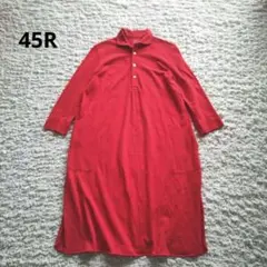 《45R フォーティーファイブアール リネンロータスプリントドレス》 45R フォーティーファイブアール リネンロータスプリントドレス》