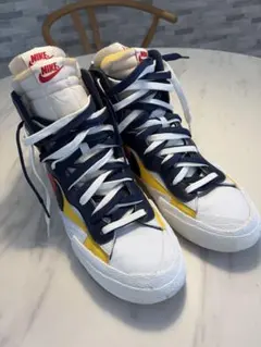 Nike sacai スニーカー コラボ30cm ホワイト/ネイビー/イエロー