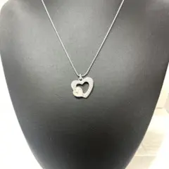 【Ｍ9】スワロフスキー✨ハート型ストーンペンダントネックレス