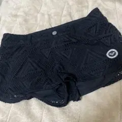 ROXY クロシェ　サーフパンツ 黒