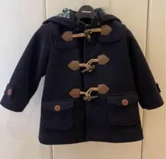 【 限定値下げ 】 ミキハウス ダッフルコート　90cm 紺（ネイビー）