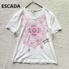 希少 エスカーダ ザンドラローズ プリント Tシャツ 36 ホワイト レアのサムネイル