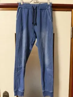 デニム風ロングパンツ