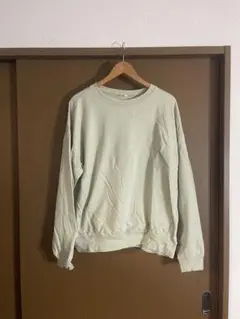 AURALEE ライトグリーン クルーネック スウェットトレーナー　オーラリー