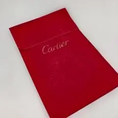 Cartier カルティエ・アクセサリー保存袋赤。