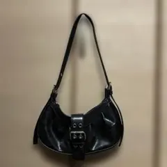 SHEIN ショルダーバッグ レザー ブラック