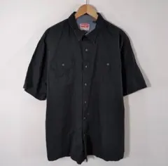 Wrangler 半袖ワークシャツ 黒 XL 古着のサムネイル