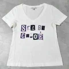 SEE BY CHLOE ロゴパッチ Vネック Tシャツのサムネイル
