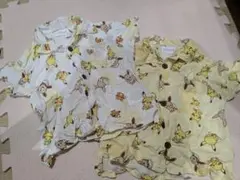 モンポケ　半袖　シャツ　2枚セット　ピカチュウ　イーブイ　デデンネ