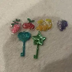 フルーツ・星・ハート型デコレーションパーツセット