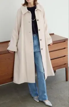 SLOBE IENA ウールモッサステンカラーコート