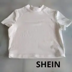ハイネック リブ 半袖 Tシャツ ホワイトのサムネイル
