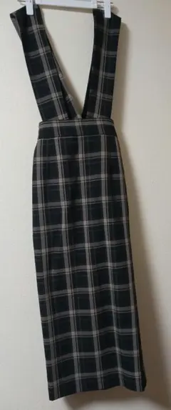 レディース ジャンパースカート グリーン系 Lサイズ