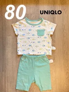UNIQLO ベビー 半袖 ドライ パジャマ 80cmのサムネイル