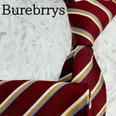 美品◎Burberrys バーバリーズ ネクタイ ストライプ レッド 赤