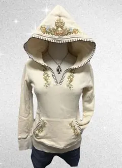 刺繍デザイン フーディー パーカー Y2K フェアリーグランジ 森ガール 平成