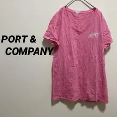 Tシャツ ピンク レディース メンズ Vネック Tシャツ 半袖 古着