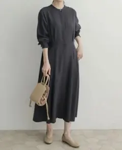 【美品】URBAN RESEARCH DOORS◆ タックフレア切替ワンピース