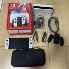 【使用頻度少】Nintendo Switch 有機ELモデル 本体　ケース付き