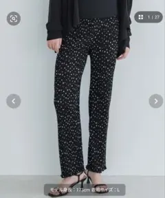【試着のみ】cocaドットプリーツゆるレギンスパンツ