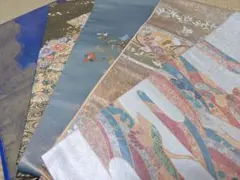 本金泥箔 袋帯 西陣 廣裳佳苑 伝統工芸 - メルカリ