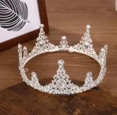 王冠 シルバー アクセ ティアラ 結婚式 パーティー 花嫁 ウェディング 二次会