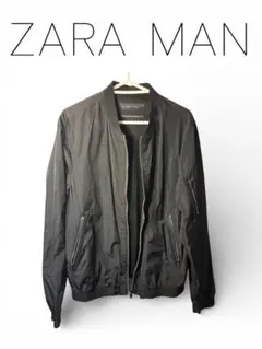 値下げ 希少 人気 ZARA MAN エンボス加工 ジップ ブルゾン デザイン 