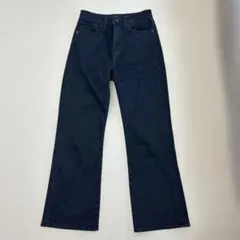 UNIQLO フレアハイライズジーンズ　BLACK 25