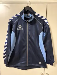 hummel ヒュンメル トラックジャケット ネイビー×サックスブルー M