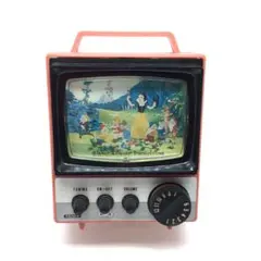 当時物 オールド ディズニー オルゴール テレビ 貯金箱 白雪姫 昭和レトロ