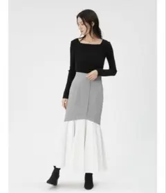 FRAY I.D ラッフルヘムコンビマーメイドスカート