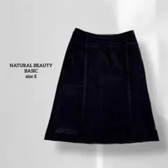 ナチュラルビューティーベーシック タイトスカート ブラック 膝丈 a3417