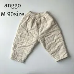 韓国子供服 anggo 中綿チェックパンツ ivory M 90サイズ