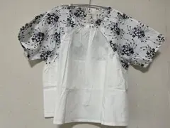 cube sugar evo.花柄刺繍 半袖ブラウス