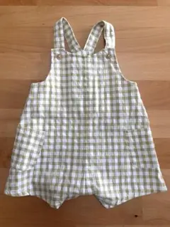 ギンガムチェック　オーバーオール　ZARA baby 3-6m