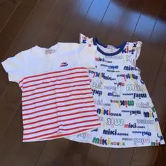 ミキハウス カラフルワンピース 、Tシャツ80