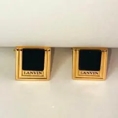 LANVIN ランバン カフス 黒×ゴールド 高級感結婚式 おしゃれのサムネイル