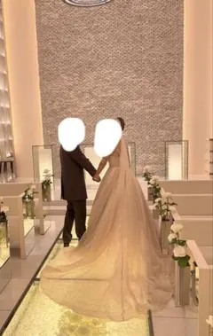 ウエディング ロングベール アイボリー