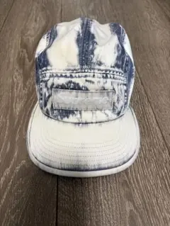 supremeデニム風タイダイ柄キャップ ボックスロゴ