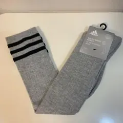 adidas3ストライプ ニーハイソックス color グレー