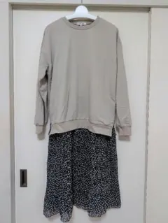 GLOBAL WORK 重ね着風ワンピース 160