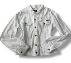 ドルチェ&ガッバーナD&G ダメージホワイト デニムジャケット