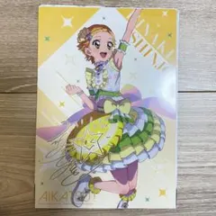 アイカツ！×プリパラ　クリアビジュアルポスター　デザインD 新条ひなき　ガチャ