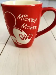 ミッキーマウス マグカップ 赤　直径約8.7センチ