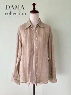 DAMA collection リネン100% 長袖シャツ ベージュ S〜Mのサムネイル
