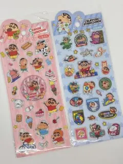 新品 クレヨンしんちゃん ぷくぷくシール ウォーターシール 2枚セット