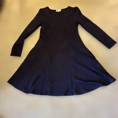 Sweet Mommy ネイビー　Aラインワンピース M マタニティ、授乳服