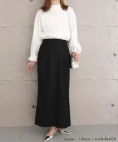 アクアガレージ　ツイード　スカート ブラックのサムネイル