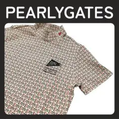 PEARLYGATES◆36Gシアサッカーバーズアイ◆ロゴチェック柄モックネック