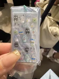 サンリオキャラクターズ ボンボンドロップシール　ミニチュアチャーム はぴだんぶい